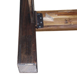 NNEDSZ Frame King Size in Solid Wood Veneered Acacia Bedroom Timber Slat in Chocolate