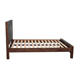 NNEDSZ Frame Queen Size in Solid Wood Veneered Acacia Bedroom Timber Slat in Chocolate