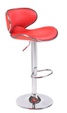 NNEDSZ 2X Red Bar Stools Faux Leather Mid High Back Adjustable Crome Base Gas Lift Swivel Chairs