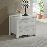NNEDSZ Table 2 drawers Storage Table Night Stand MDF in White Ash