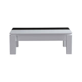 NNEDSZ Table High Gloss Finish Lift Up Top MDF Black & White Colour Interior Storage