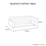 NNEDSZ Coffee Table Upholstered PU Leather in Black Colour with open storage