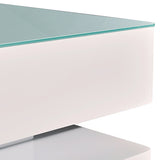 NNEDSZ Coffee Table High Gloss Finish Shiny White Colour with 4 Drawers Storage