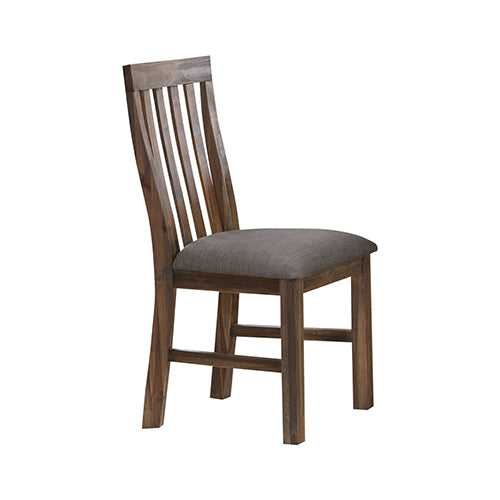 NNEDSZ Wooden Frame Leatherette in Solid Wood Acacia & Veneer Dining Chairs in Chocolate Colour