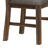 NNEDSZ Wooden Frame Leatherette in Solid Wood Acacia & Veneer Dining Chairs in Chocolate Colour