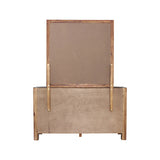 NNEDSZ with 6 Storage Drawers in Solid Acacia & Veneer With Mirror in Chocolate Colour