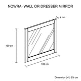 NNEDSZ with 6 Storage Drawers in Solid Acacia & Veneer With Mirror in Chocolate Colour