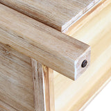 NNEDSZ with 6 Storage Drawers in Solid Acacia & Veneer With Mirror in Oak Colour