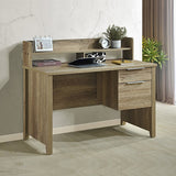 NNEDSZ Desk with 2 Drawers Natural Wood like MDF Office Desk Table