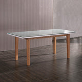 NNEDSZ Table White Top High Glossy Wooden Base