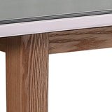NNEDSZ Table White Top High Glossy Wooden Base