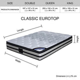 NNEDSZ Mattress Euro Top Memory Foam Non-woven Pocket Spring
