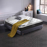 NNEDSZ Euro Top Queen Size Pocket Spring Coil with Knitted Fabric Medium Firm 33cm Thick