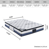 NNEDSZ Single Mattress Latex Pillow Top Pocket Spring Foam Medium Firm Bed