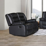 NNEDSZ Seater Recliner Sofa In Faux Leather Lounge Couch in Black