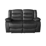NNEDSZ Seater Recliner Sofa In Faux Leather Lounge Couch in Black