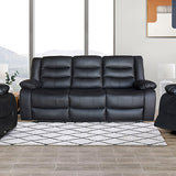 NNEDSZ Seater Recliner Sofa In Faux Leather Lounge Couch in Black