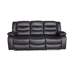 NNEDSZ Seater Recliner Sofa In Faux Leather Lounge Couch in Brown