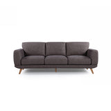 NNEDSZ Seater Sofa Brown Fabric Lounge Set for Living Room Couch with Solid Wooden Frame