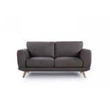 NNEDSZ Seater Sofa Brown Fabric Lounge Set for Living Room Couch with Solid Wooden Frame