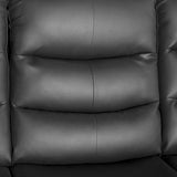 NNEDSZ Seater Recliner Sofa In Faux Leather Lounge Couch in Black