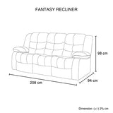 NNEDSZ Seater Recliner Sofa In Faux Leather Lounge Couch in Black
