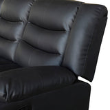 NNEDSZ Seater Recliner Sofa In Faux Leather Lounge Couch in Black