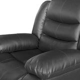NNEDSZ Seater Recliner Sofa In Faux Leather Lounge Couch in Black