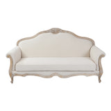 NNEDSZ 3S+2 XWing Chair Oak Wood White Washed Finish Rolled Armrest Linen Sofa Fabric