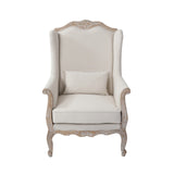 NNEDSZ 3S+2 XWing Chair Oak Wood White Washed Finish Rolled Armrest Linen Sofa Fabric
