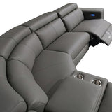 NNEDSZ Seater Real Later sofa Grey Color Lounge Set for Living Room Couch with Adjustable Headrest