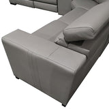 NNEDSZ Seater Real Later sofa Grey Color Lounge Set for Living Room Couch with Adjustable Headrest
