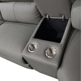 NNEDSZ Seater Real Later sofa Grey Color Lounge Set for Living Room Couch with Adjustable Headrest