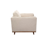NNEDSZ Seater Armchair Sofa Modern Lounge Accent Chair in Beige Fabric with Wooden Frame