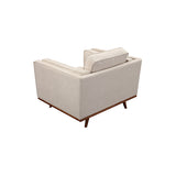 NNEDSZ Seater Armchair Sofa Modern Lounge Accent Chair in Beige Fabric with Wooden Frame