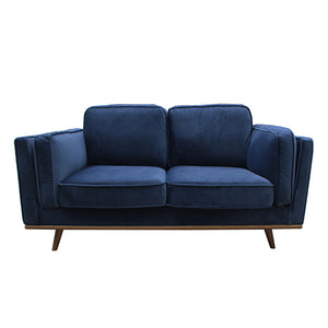 NNEDSZ Sofa 2 Seater Fabric Cushion Modern Sofa Blue Colour
