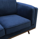 NNEDSZ Seater Sofa Soft Blue in Soft Blue Velvet Fabric Lounge Set for Living Room Couch with Wooden Frame