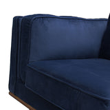 NNEDSZ Seater Sofa Soft Blue in Soft Blue Velvet Fabric Lounge Set for Living Room Couch with Wooden Frame