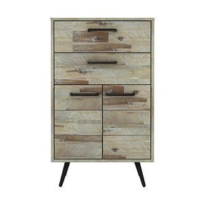 NNEDSZ 4 Drawers Tallboy Storage Cabinet Wood