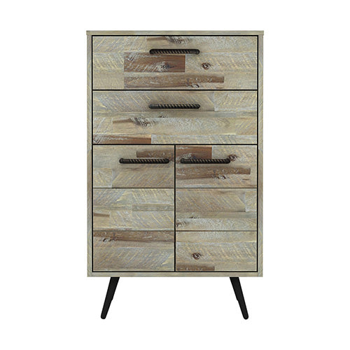 NNEDSZ 4 Drawers Tallboy Storage Cabinet Wood