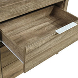 NNEDSZ with 5 Storage Drawers Natural Wood like MDF in Oak Colour