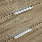 NNEDSZ with 5 Storage Drawers Natural Wood like MDF in Oak Colour