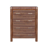 NNEDSZ with 4 Storage Drawers Solid Wooden Assembled in Chocolate Colour