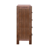 NNEDSZ with 4 Storage Drawers Solid Wooden Assembled in Chocolate Colour