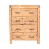 NNEDSZ with 4 Storage Drawers Solid Wooden Assembled in Oak Colour