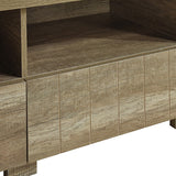 NNEDSZ Cabinet 3 Storage Drawers with Shelf Natural Wood like MDF Entertainment Unit in Oak Colour