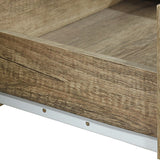 NNEDSZ Cabinet 3 Storage Drawers with Shelf Natural Wood like MDF Entertainment Unit in Oak Colour