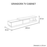 NNEDSZ Cabinet with 2 Storage Drawers With High Glossy Assembled Entertainment Unit in Black & White colour