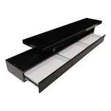 NNEDSZ Cabinet with 3 Storage Drawers Extendable With Glossy MDF Entertainment Unit in Black Color