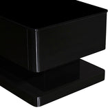 NNEDSZ Cabinet with 3 Storage Drawers With High Glossy Assembled Entertainment Unit in Black colour